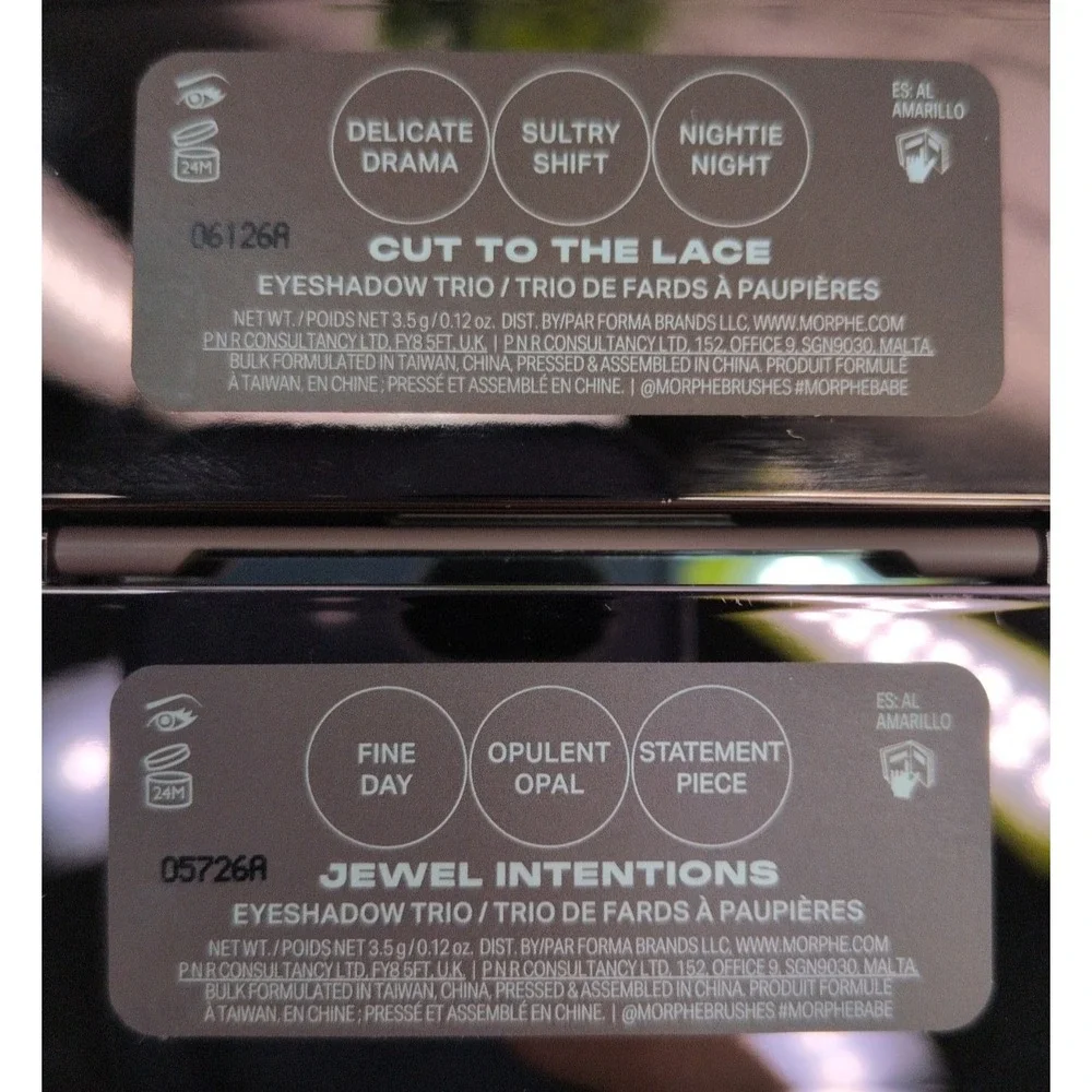 NEW LOT 2!😍Morphe 3-Pan Eyeshadow Palette Cut to the Lace & Jewel Intentions